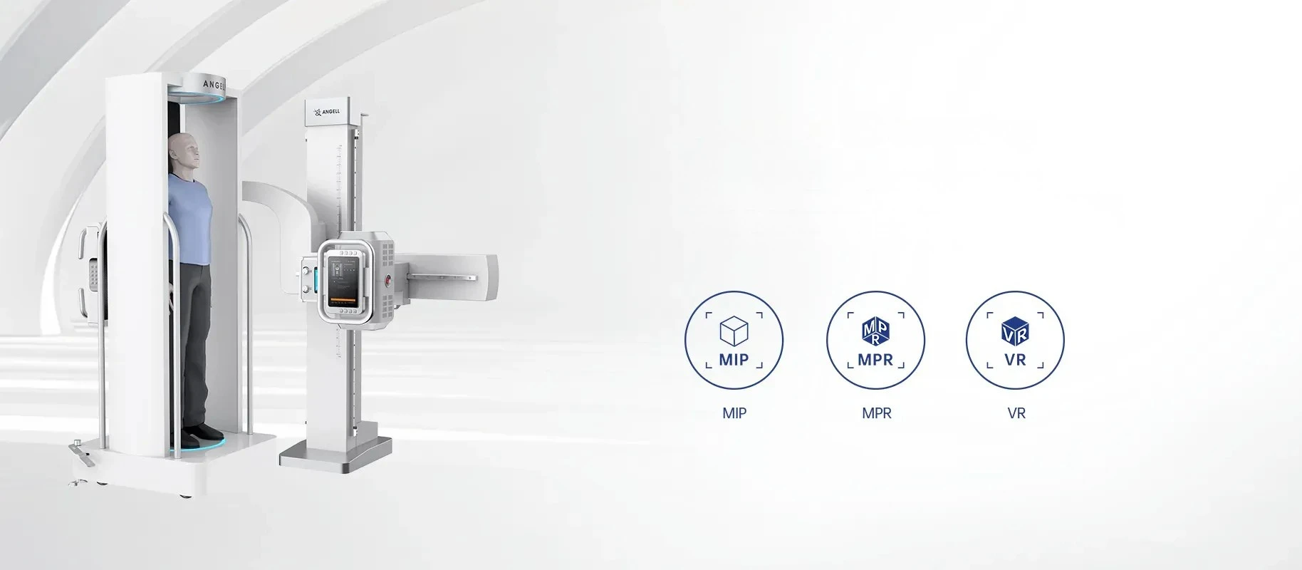 WR-3D complete 3D scanning with MIP MPR and VR reconstruction