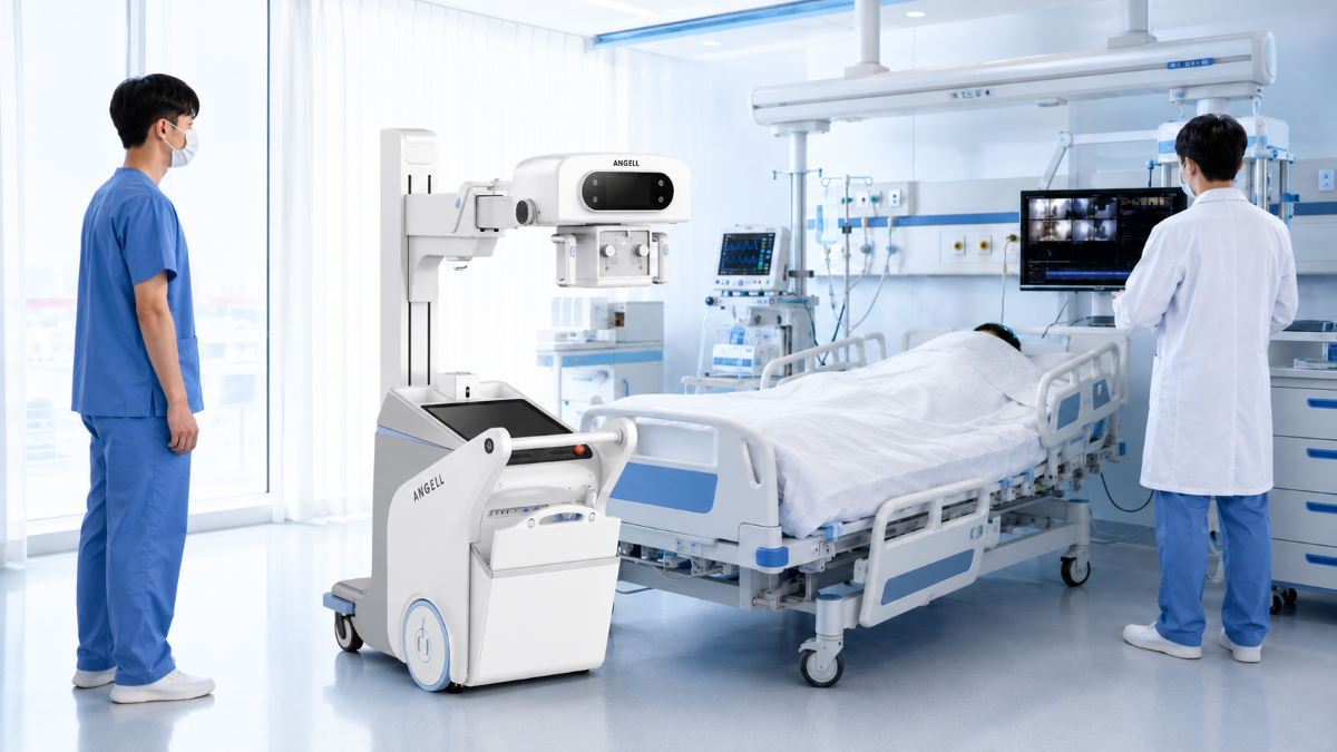 Mobile dynamic DR system used for bedside imaging in ICU workflow